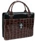 Croc-Embossed Purse-Style Bible Case with interior photo holders