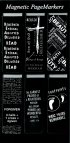 Black & White Magnetic Page Markers - Pack of 6