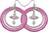 Earrings - Pink Hoops Crosses