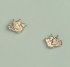 1 pair 9ct dove stud earrings