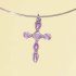 Necklace Wire hoop with teardrop cross Pack of 3