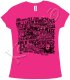 Names Fitted T Shirt: Pink, Small