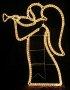 Large Left Facing Clear Angel With Trumpet