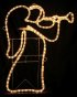 Small Right Facing Clear Angel With Trumpet