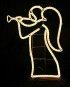 Large Left Facing Opaque Angel With Trumpet