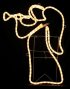 Small Left Facing Opaque Angel With Trumpet