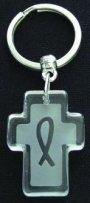 Cross Fish Crystal Key Ring