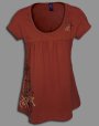 Crucified Babydoll Dress Top Rust XLarge