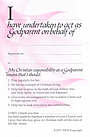 Pink Godparent Card - Pack of 50