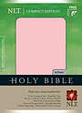 NLT Compact Bible: Pink/Grey Suede