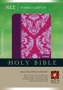 NLT Compact Bible: Fuchsia Floral, LeatherLike 