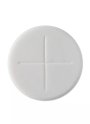 Peoples Altar Breads Single Cross Sealed Edge - White - Pack of 500