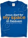 My Space T Shirt: Blue, Large