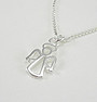 Open Angel Pendant: Silver 