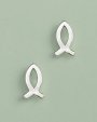 Fish Earrings: Silver