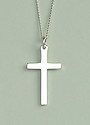 Solid Cross Pendant: Silver, Small