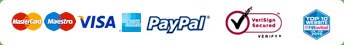 We Accept Mastercard, Maestro, American Express and Paypal