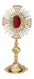 Golden Plated Reliquary H 28 cm