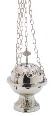 Nickel Plated Thurible with Cross H 15 cm