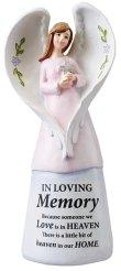 5" In Loving Memory Resin Message Angel