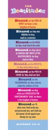 General Worship Bookmark: Beatitudes - Kids Version (Package of 25)