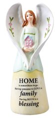 5" Home Blessing Resin Message Angel