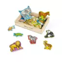 20 Wooden Animal Magnets in a Box - FSC-Certified Materials