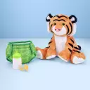 Baby Tiger Plush Stuffed Animal with Pacifier, Diaper, Baby Bottle