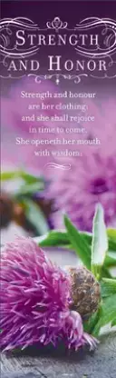 Bookmark-Strength And Honor (Proverbs 31:25-26 KJV) (Pack Of 25)