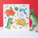 Dinosaurs Birthday Single Card