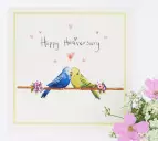 Anniversary Birds Single Card