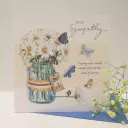 Daisy Jar Sympathy Single Card