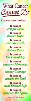 Bookmark-What Cancer Cannot Do (Colossians 1:3) (Pack Of 25)