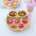 Bamboo Owl Suction Plate - Pink