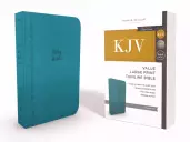 KJV, Value Thinline Bible, Large Print, Imitation Leather, Blue, Red Letter Edition