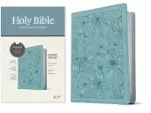 KJV Personal Size Giant Print Bible, Filament-Enabled Edition (LeatherLike, Floral Leaf Teal, Red Letter)