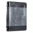 Large Be Strong Lion Two-Tone Classic Bible Cover