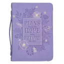 Large Hope and Future Purple Bible Cover - Jeremiah 29:11