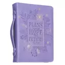 Large Hope and Future Purple Bible Cover - Jeremiah 29:11