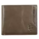 Wallet Leather Taupe John 3:16