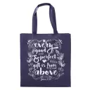 Tote Navy Every Good Gift & Perfect Gift James 1:17