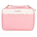 Medium Blessed Pink Scalloped Faux Leather Fashion Bible Cover