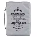 Large Strong and Courageous Poly-Canvas Bible Cover