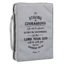 Medium Strong and Courageous Poly-Canvas Bible Cover