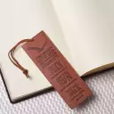 Bookmark-Pagemarker-On Wings Like Eagles-LuxLeather-Tan