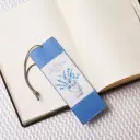 Bookmark-Pagemarker-Live By Faith-LuxLeather-Blue Floral (Nov)