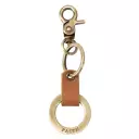 Faith Stamped Key Ring with Tan Genuine Leather Loop