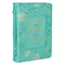 Large Be Still and Know Turquoise Faux Leather Fashion Bible Cover - Psalm 46:10