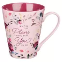 The Plans I Have for You Plum Floral Ceramic Coffee Mug – Jeremiah 29:11