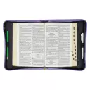 Large Saved by Grace Hydrangea Lavender Faux Leather Fashion Bible Cover - Ephesians 2:8